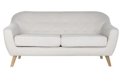 Discount MyMobel Sofa poliester rubberwood 172x82x82 3 plazas crema