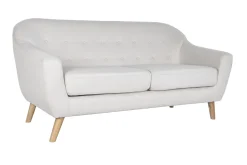 Discount MyMobel Sofa poliester rubberwood 172x82x82 3 plazas crema