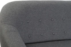 Fashion MyMobel Sofa poliester rubberwood 230x144x84 3 plazas gris
