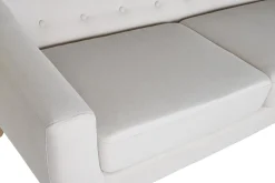 Discount MyMobel Sofa poliester rubberwood 172x82x82 3 plazas crema