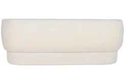 Best MyMobel Sofa poliester 193x80x73 borreguito blanco