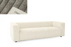 New MyMobel Sofa poliester 224x95,5x66,5 pana gris claro