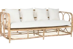 Hot MyMobel Sofa ratan algodon 192x72x75 con cojines algod n
