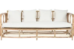 Hot MyMobel Sofa ratan algodon 192x72x75 con cojines algod n