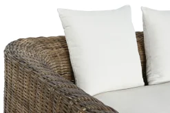 New MyMobel Sofa ratan 174x88x69 con cojines algod n natural