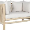 Hot MyMobel Sofa teca poliester 132x79x78 natural blanco