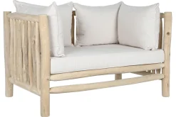 Hot MyMobel Sofa teca poliester 132x79x78 natural blanco