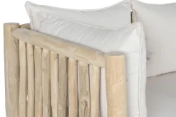 Hot MyMobel Sofa teca poliester 132x79x78 natural blanco