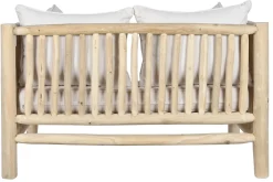 Hot MyMobel Sofa teca poliester 132x79x78 natural blanco
