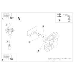 Outlet MyMobel Sollux Aplique / Plafón SIRKEL 60 negro