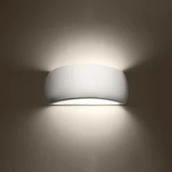 Clearance MyMobel Sollux Aplique barnizado PONTIUS blanco brillo