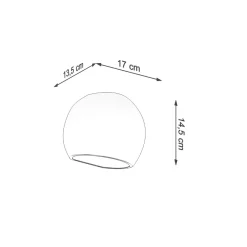 Outlet MyMobel Sollux Aplique barnizado GLOBE blanco brillo