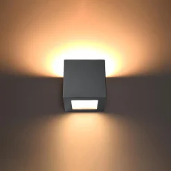 Clearance MyMobel Sollux Aplique de cerámica LEO gris