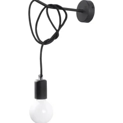Discount MyMobel Sollux Aplique EDISON negro