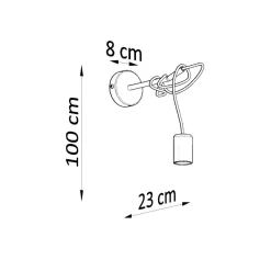 Discount MyMobel Sollux Aplique EDISON negro