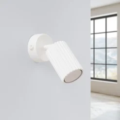 Best MyMobel Sollux Aplique KARBON blanco con interruptor N/A