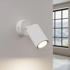 Best MyMobel Sollux Aplique KARBON blanco con interruptor N/A