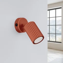 Best MyMobel Sollux Aplique KARBON rojo ocre con interruptor N/A