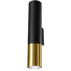 Outlet MyMobel Sollux Aplique LOOPEZ negro/dorado