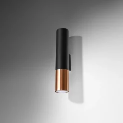 New MyMobel Sollux Aplique LOOPEZ negro/cobre