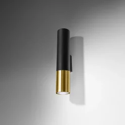 Outlet MyMobel Sollux Aplique LOOPEZ negro/dorado