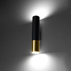 Outlet MyMobel Sollux Aplique LOOPEZ negro/dorado