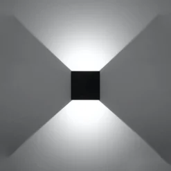 Outlet MyMobel Sollux Aplique LUCA negro LED IP54 3000K
