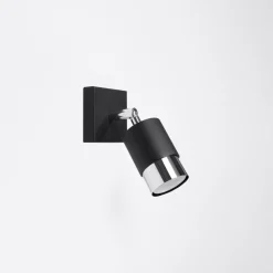 Outlet MyMobel Sollux Aplique NERO negro/cromo