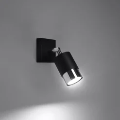 Outlet MyMobel Sollux Aplique NERO negro/cromo