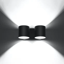 Clearance MyMobel Sollux Aplique ORBIS 2 negro