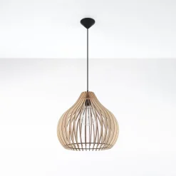 Hot MyMobel Sollux Lámpara colgante APRILLA madera