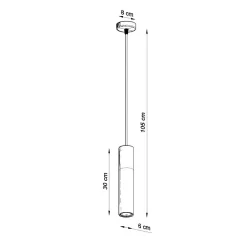 Sale MyMobel Sollux Lámpara colgante BORGIO 1 blanco