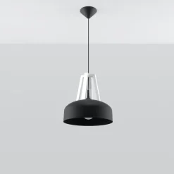 Hot MyMobel Sollux Lámpara colgante CASCO negro/blanco