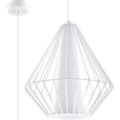 Hot MyMobel Sollux Lámpara colgante DEMI blanca