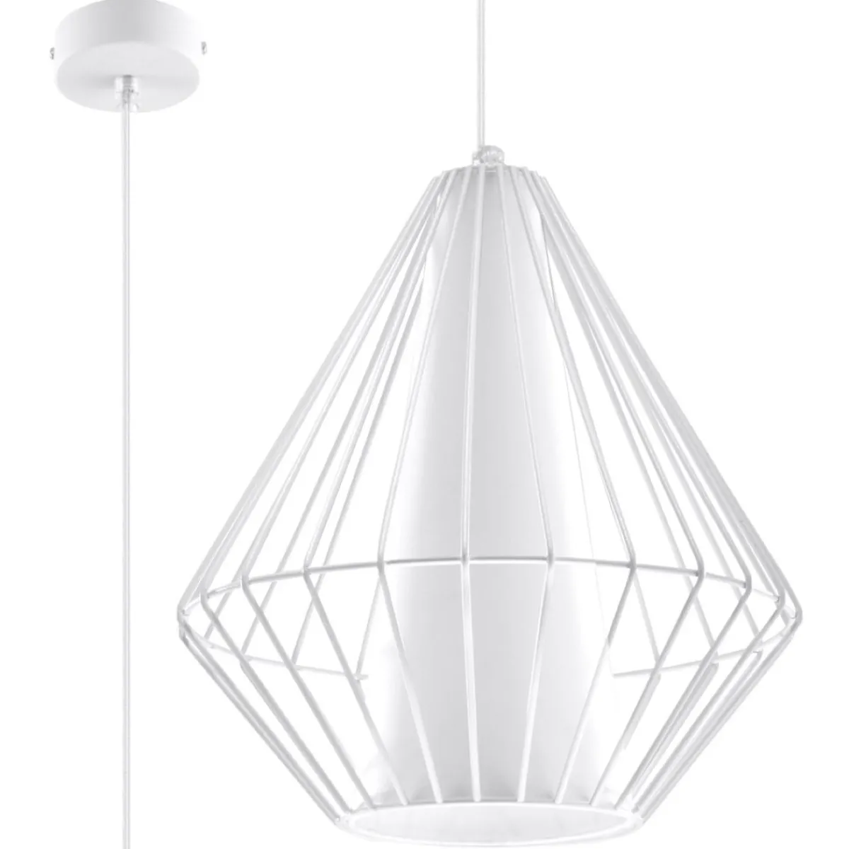 Hot MyMobel Sollux Lámpara colgante DEMI blanca