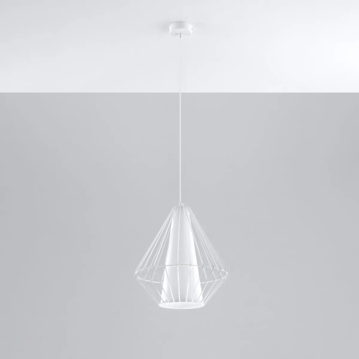 Hot MyMobel Sollux Lámpara colgante DEMI blanca