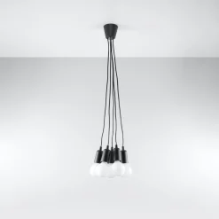 Discount MyMobel Sollux Lámpara colgante DIEGO 5 negro