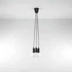 Online MyMobel Sollux Lámpara colgante DIEGO 3 negro