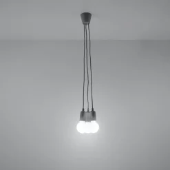 Fashion MyMobel Sollux Lámpara colgante DIEGO 3 gris