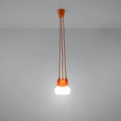 Fashion MyMobel Sollux Lámpara colgante DIEGO 3 naranja