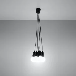 Discount MyMobel Sollux Lámpara colgante DIEGO 5 negro