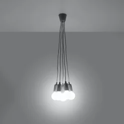 Fashion MyMobel Sollux Lámpara colgante DIEGO 5 gris