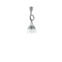 Fashion MyMobel Sollux Lámpara colgante DIEGO 5 gris
