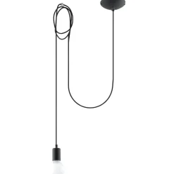 Hot MyMobel Sollux Lámpara colgante EDISON 1 negro