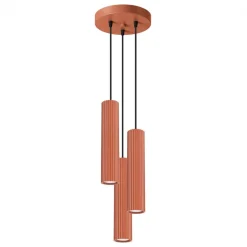 Fashion MyMobel Sollux Lámpara colgante KARBON 3P rojo ocre N/A