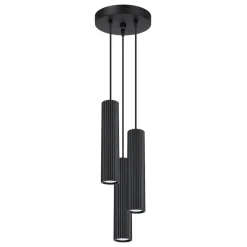 New MyMobel Sollux Lámpara colgante KARBON 3P negra N/A