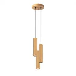 Hot MyMobel Sollux Lámpara colgante KARBON 3P oro N/A