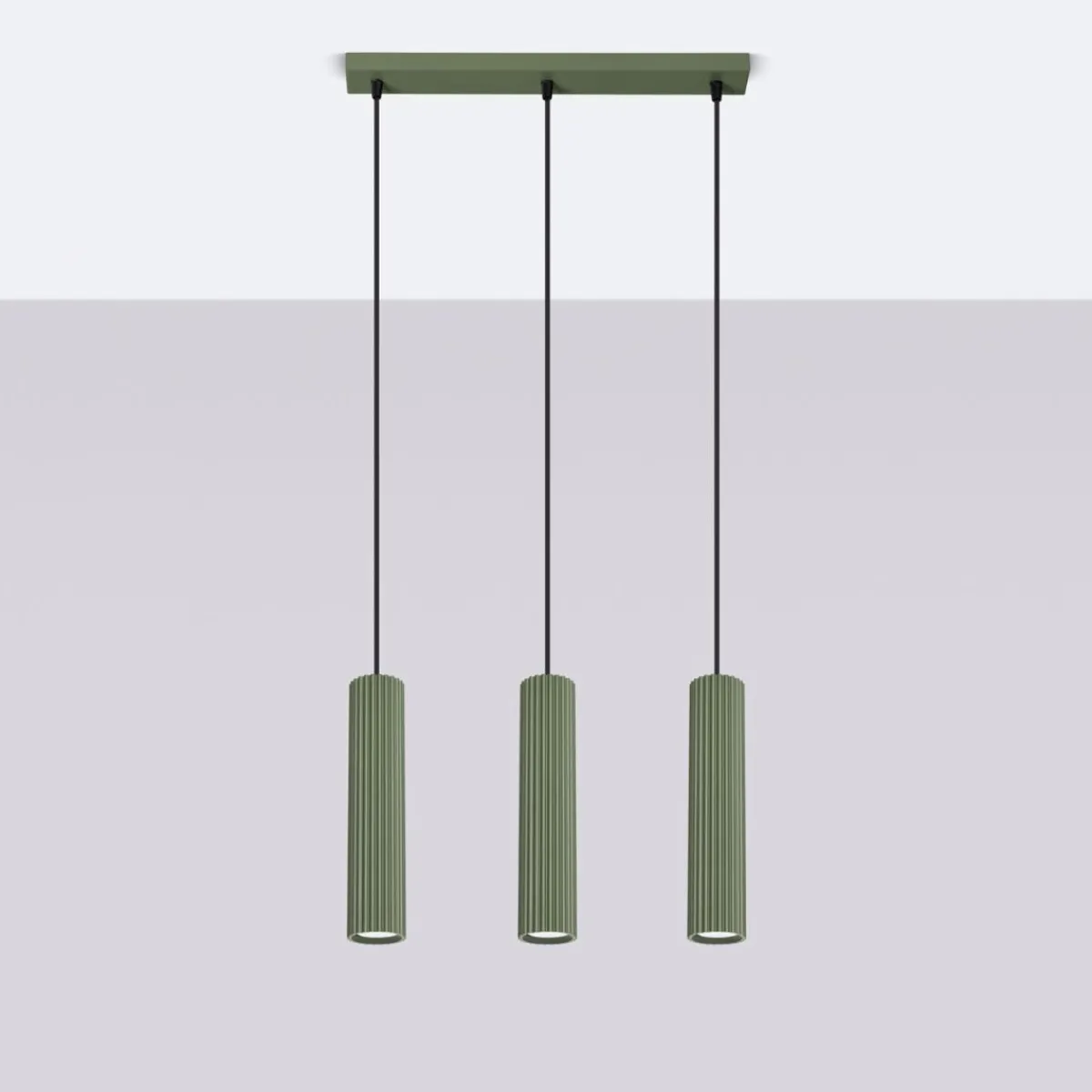 Best MyMobel Sollux Lámpara colgante KARBON 3L verde oliva N/A