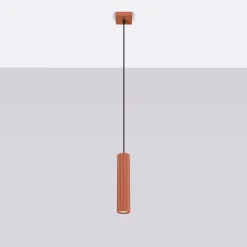 Hot MyMobel Sollux Lámpara colgante KARBON 1 rojo ocre N/A