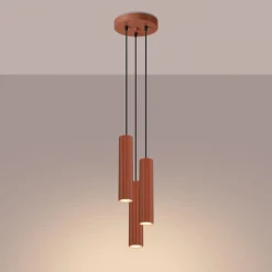 Fashion MyMobel Sollux Lámpara colgante KARBON 3P rojo ocre N/A